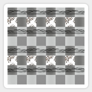 Leopard,zebra,polka dots.Animals skin pattern Magnet